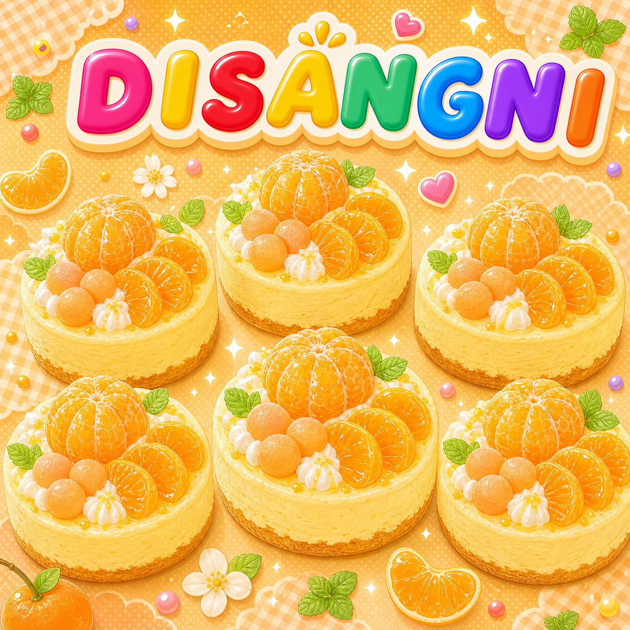スクイーズ ゆっくり反発 もちもち触感 みかんケーキ フード・スイーツシリーズ 複数デザイン選択可能