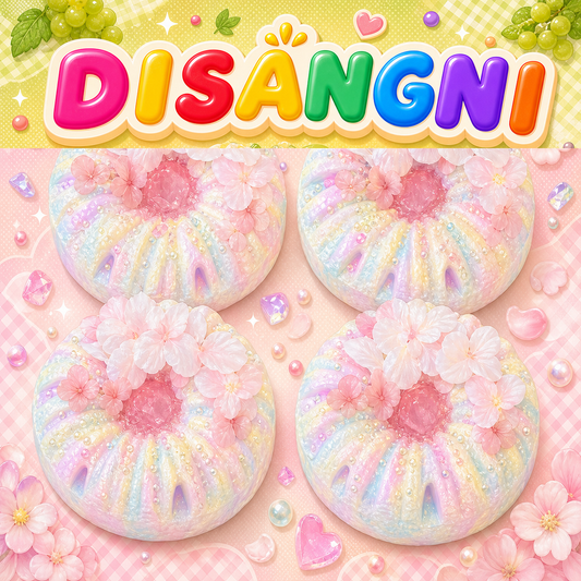 パステルレインボーケーキ スクイーズ 花モチーフ 癒しグッズ やわらか ストレス解消