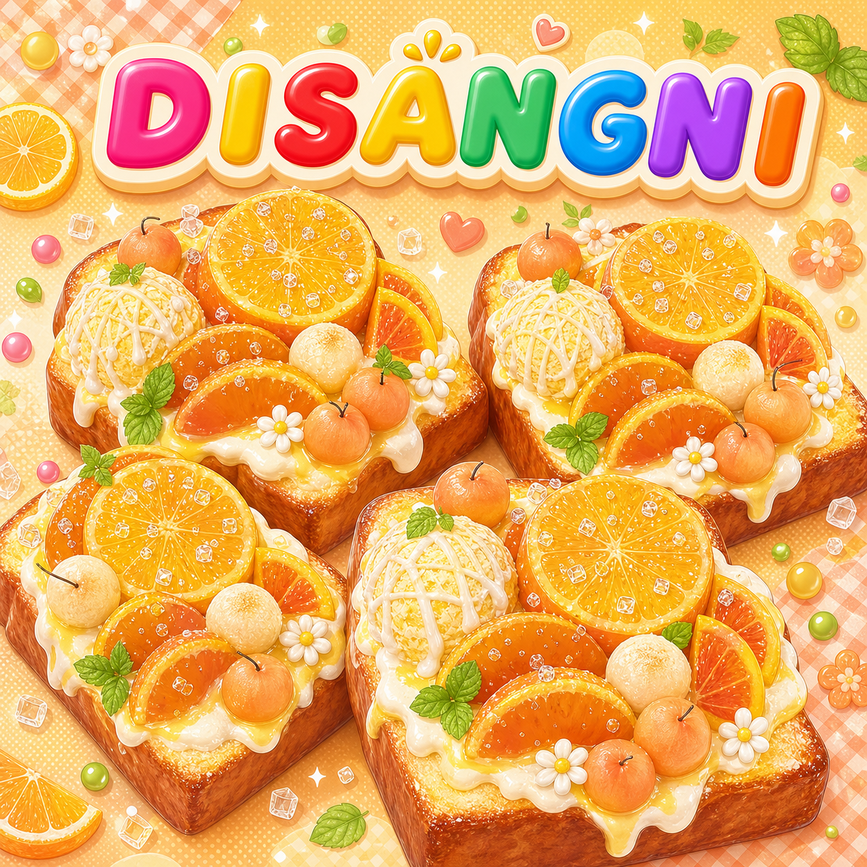 スクイーズ ゆっくり反発 もちもち触感 オレンジハニートースト フード・スイーツシリーズ 複数デザイン選択可能